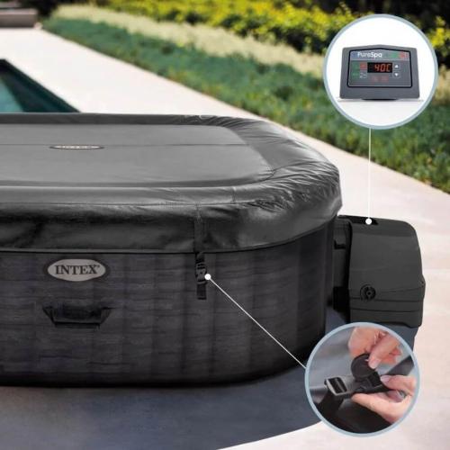 Бассейн СПА (196х196x71см) "Greystone Deluxe" 1098л, квадратный, аэромассаж 1 шт/упак 28452 - фото 5